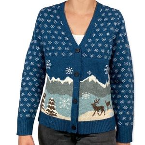 Woolrich Lambswool holiday cardigan